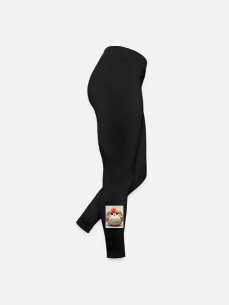 Feel the Spring Plush Critter - Women’s Jersey Leggings - black - Right