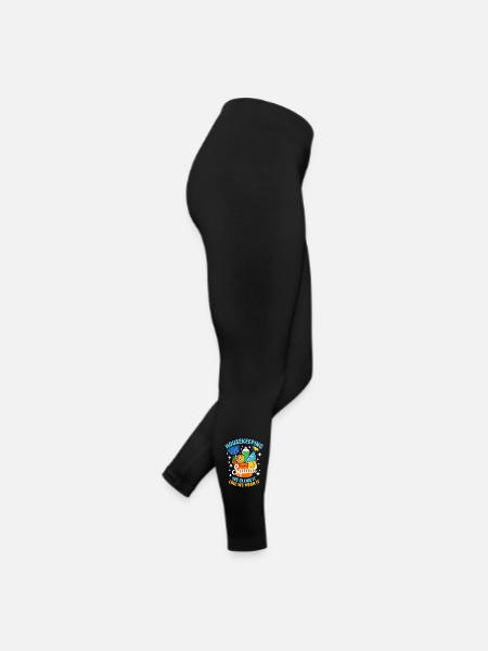 Lustiges Putzen Design - Frauen Jersey Leggings - Schwarz - Rechts
