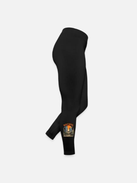Vintage Wolfsburg Skyline Historic Wolfsburg - Women’s Jersey Leggings - black - Right