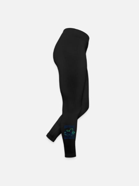 Belfast Journalist And Spoiled Dachshund Dog - Frauen Jersey Leggings - Schwarz - Rechts