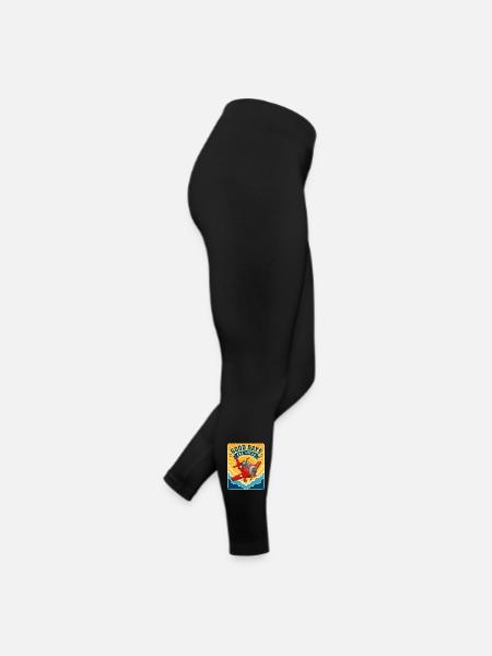 Good Days Are Coming – Retro Airplane - Women’s Jersey Leggings - black - Right