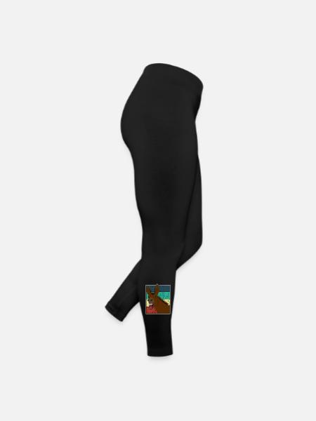 Mule Mule Donkey Horse Vintage Gift - Women’s Jersey Leggings - black - Right