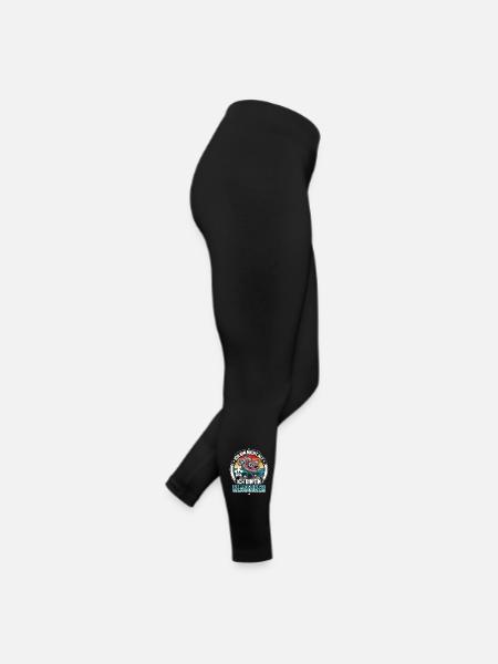 66. Geburtstag Kassette Retro Vintage - Frauen Jersey Leggings - Schwarz - Rechts