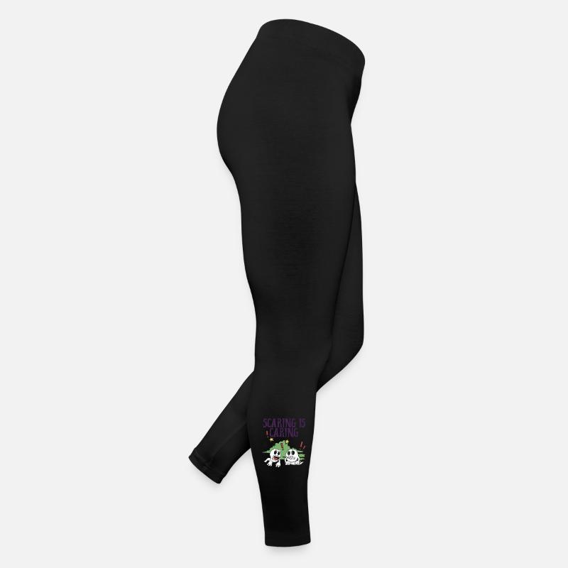 Halloween - Scaring is Caring - Women’s Jersey Leggings - black