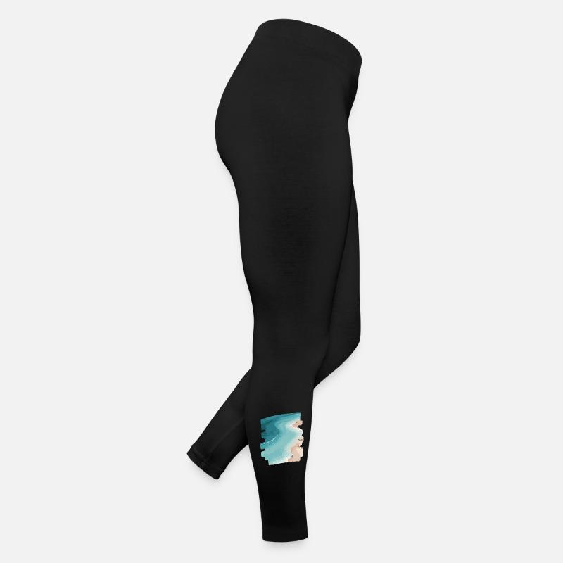 Palmiers de mer de plage rétro Legging en jersey Femme