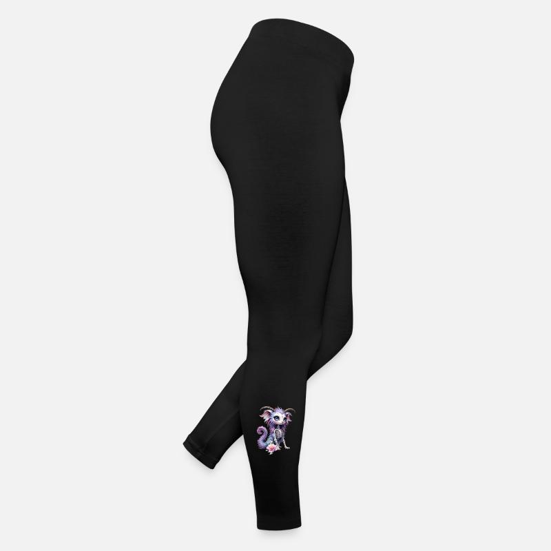 Créature pastel avec des os floraux Legging en jersey Femme