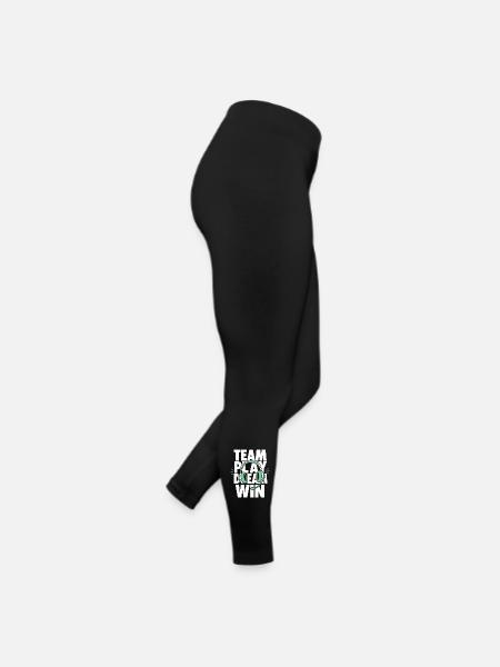 Team Play Dream Win Gaming Headset - Women’s Jersey Leggings - black - Right