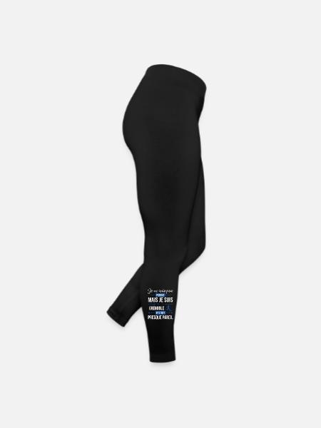 Je Ne Suis Pas Parfait Mais Je Suis Supporter D... - Legging en jersey Femme - noir - Droite