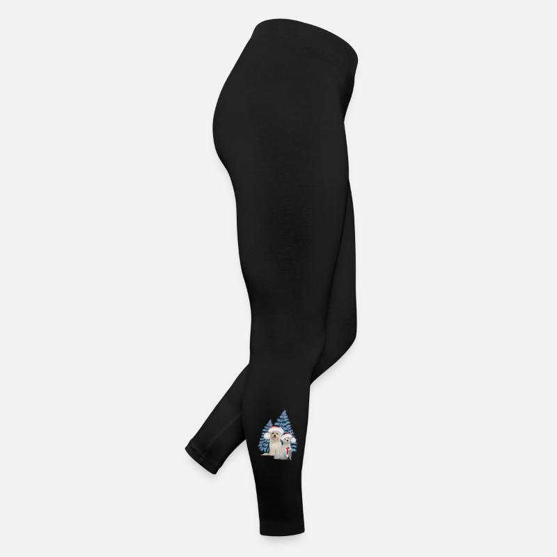 Weihnachtsnetter Hund mit Eichhörnchen Frauen Jersey Leggings