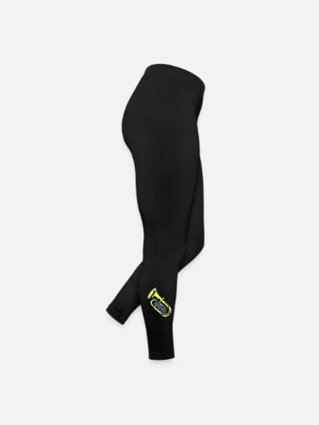 Tuba Musik in Neonfarben - Frauen Jersey Leggings - Schwarz - Rechts