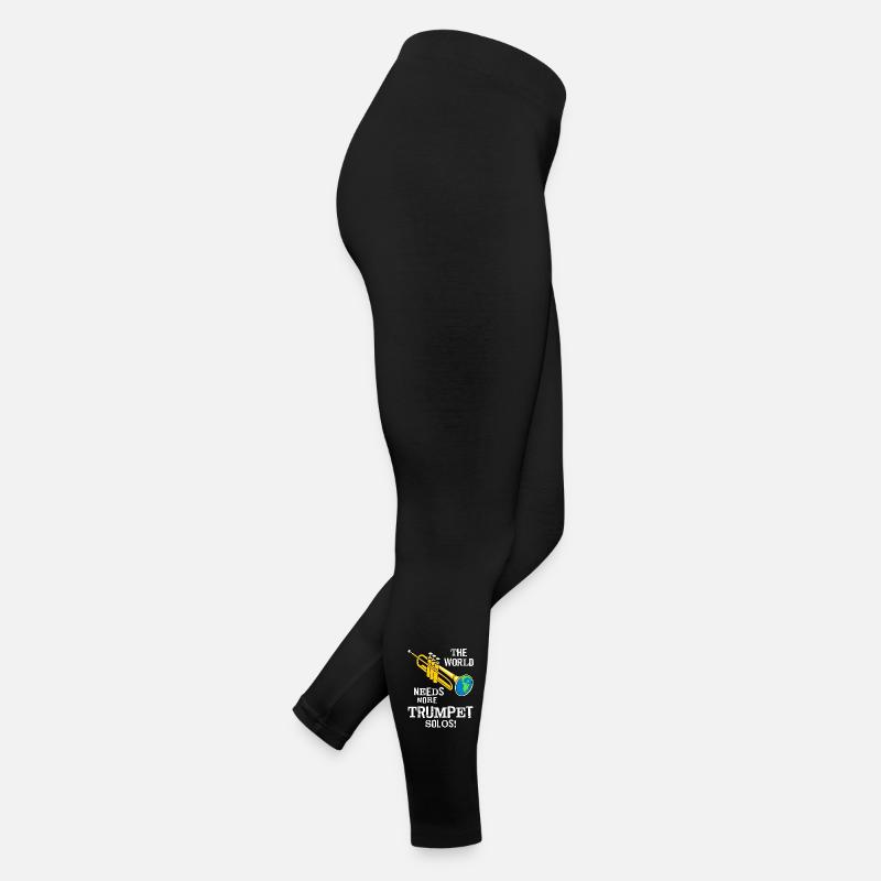 Trumpet Solos White Text Women’s Jersey Leggings