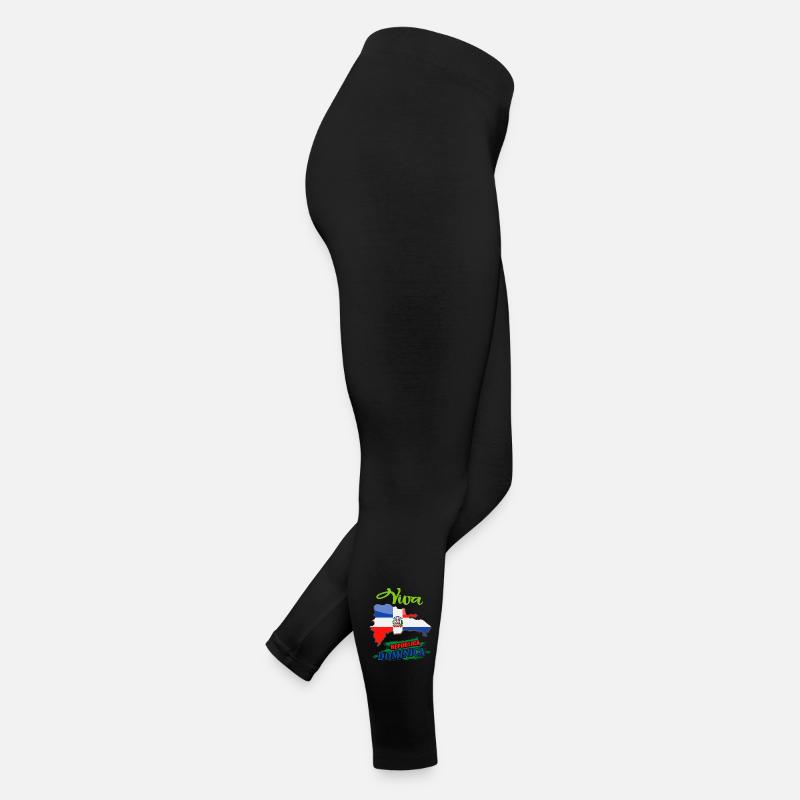 Conception du drapeau de la République dominicaine Legging en jersey Femme