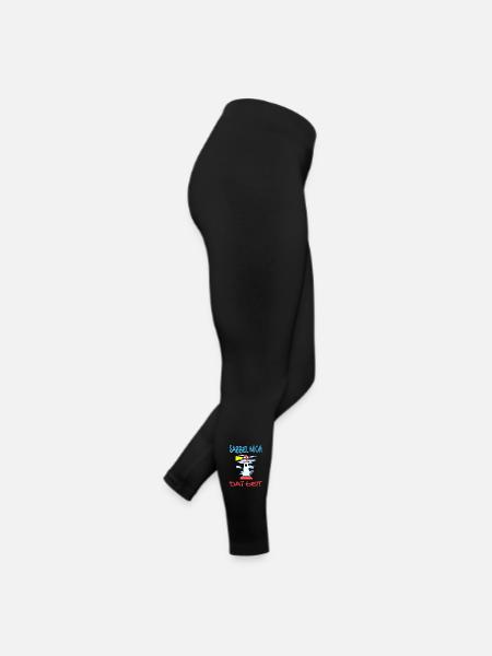 Leuchtturm - Sabbel Nich Dat Geit - Plattdeutsch - Frauen Jersey Leggings - Schwarz - Rechts