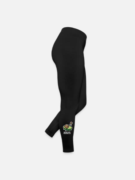 Avokanu lustige Kanu Kanusport Avocado Kajak - Frauen Jersey Leggings - Schwarz - Rechts