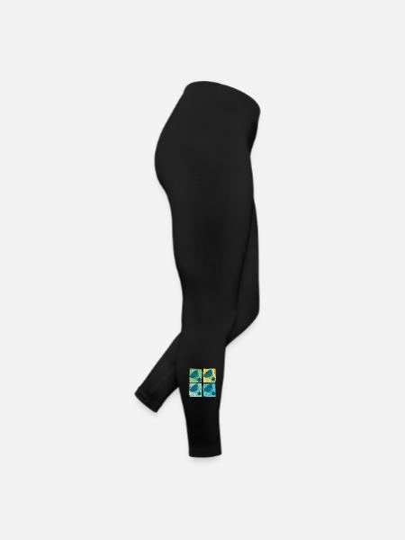 Badminton Shuttlecocks Pop Art - Women’s Jersey Leggings - black - Right