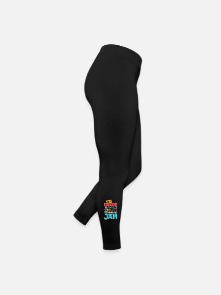 5. Klasse Musik-Design mit Kassette und Jam - Frauen Jersey Leggings - Schwarz - Rechts