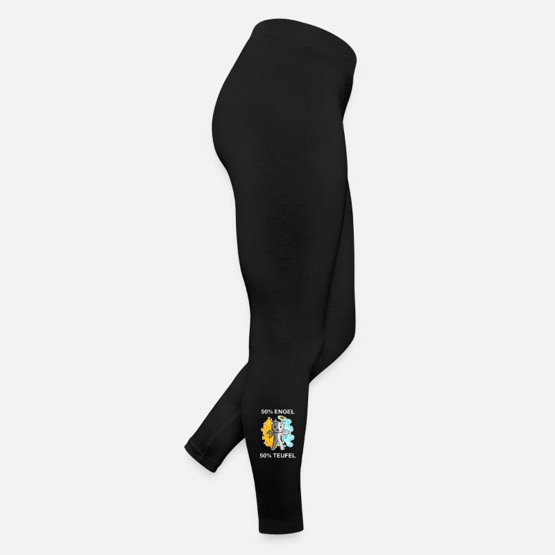 Katze Katzenrasse Devon Rex - Engel und Teufel Frauen Jersey Leggings