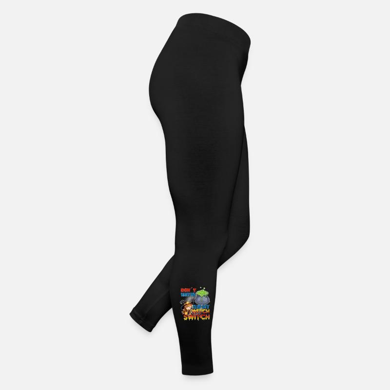 Funny "Flip my Witch Switch" Halloween Saying Women’s Jersey Leggings