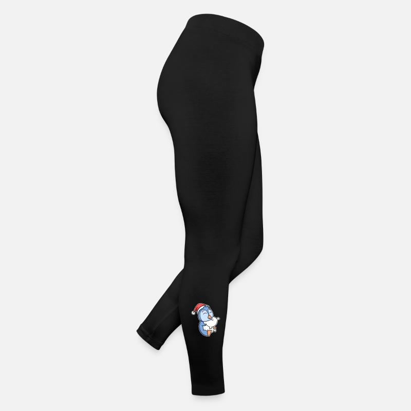 Pingouin Noël Sommeil Sommeil Sommeil Legging en jersey Femme