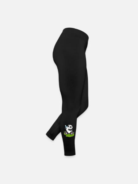 Lait pour biberon Panda - Legging en jersey Femme - noir - Droite
