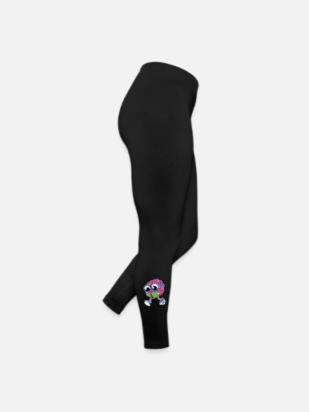 Gehirn am Lesen - Frauen Jersey Leggings - Schwarz - Rechts