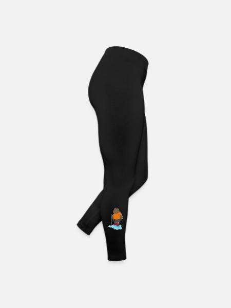 Bear Ice Hockey Sticks - Women’s Jersey Leggings - black - Right
