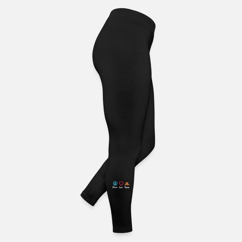 Peace Love Natation Legging en jersey Femme