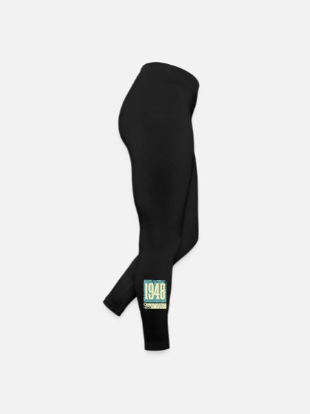 1948 Anniversaire de naissance Année de naissance - Legging en jersey Femme - noir - Droite