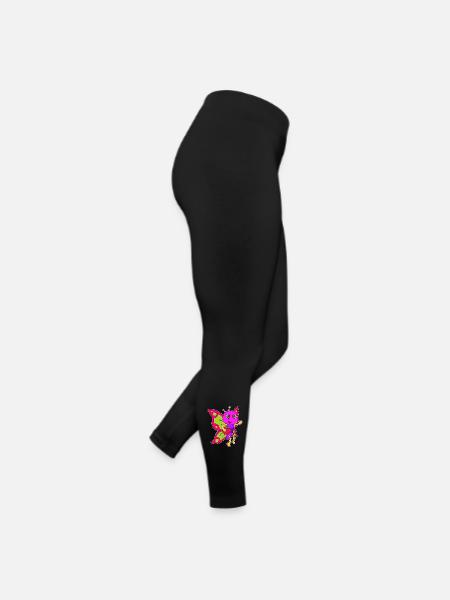 Pomme papillon - Legging en jersey Femme - noir - Droite