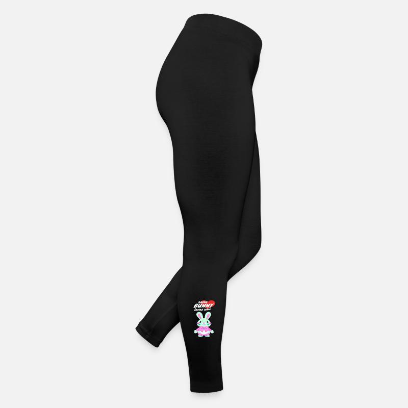 doux lapin de Pâques avec message d’amour Legging en jersey Femme