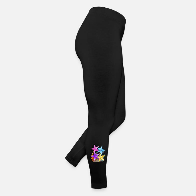 Colorful Starfish Quartet Underwater Women’s Jersey Leggings