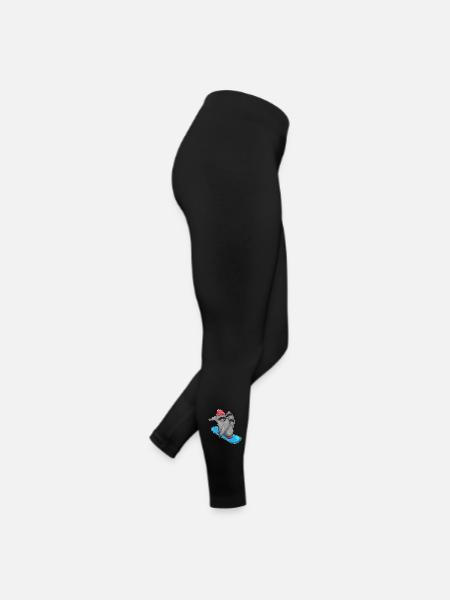 Snowboardeur Raton Snowboard - Legging en jersey Femme - noir - Droite