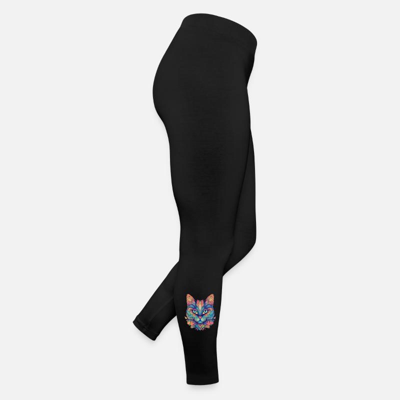 Abstrakten Katze Frauen Jersey Leggings