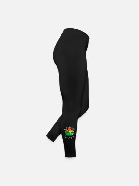 woschechta Mühl4tla-waschechter Mühl4tler, Dialekt - Frauen Jersey Leggings - Schwarz - Rechts