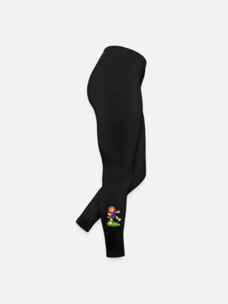 Löwe Handballspieler Handball - Frauen Jersey Leggings - Schwarz - Rechts