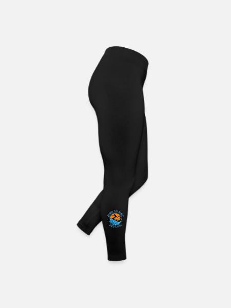 Born to surf forced to work - Surfing Lover Tee - Frauen Jersey Leggings - Schwarz - Rechts