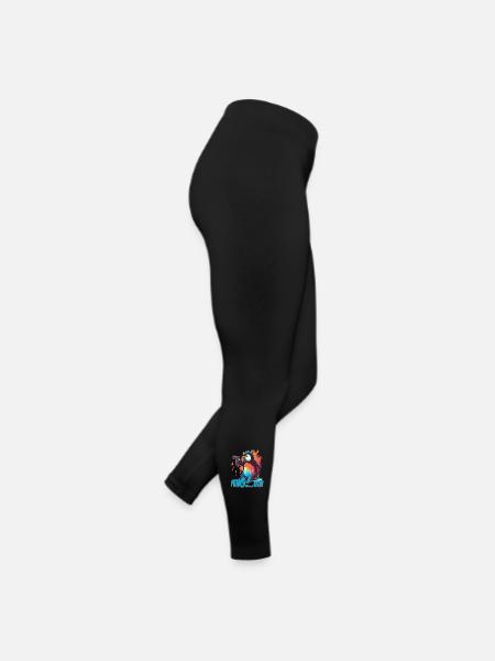 Pen.. guin penguin with pistol - Women’s Jersey Leggings - black - Right