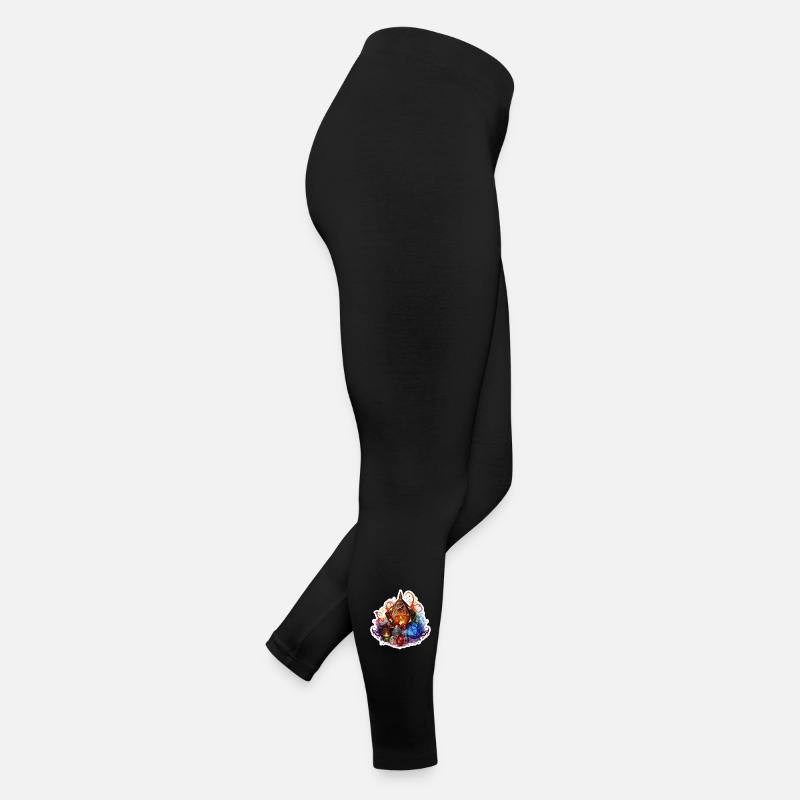 Alchemist Character mit Würfel – Fantasy RPG Frauen Jersey Leggings