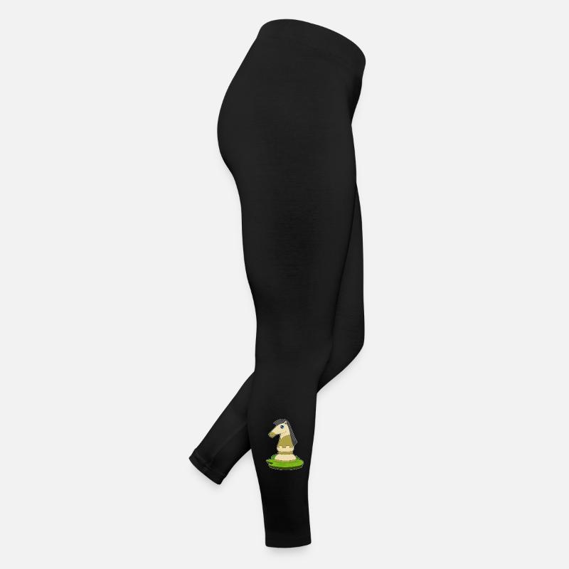 Schachfigur Springer Schach Frauen Jersey Leggings