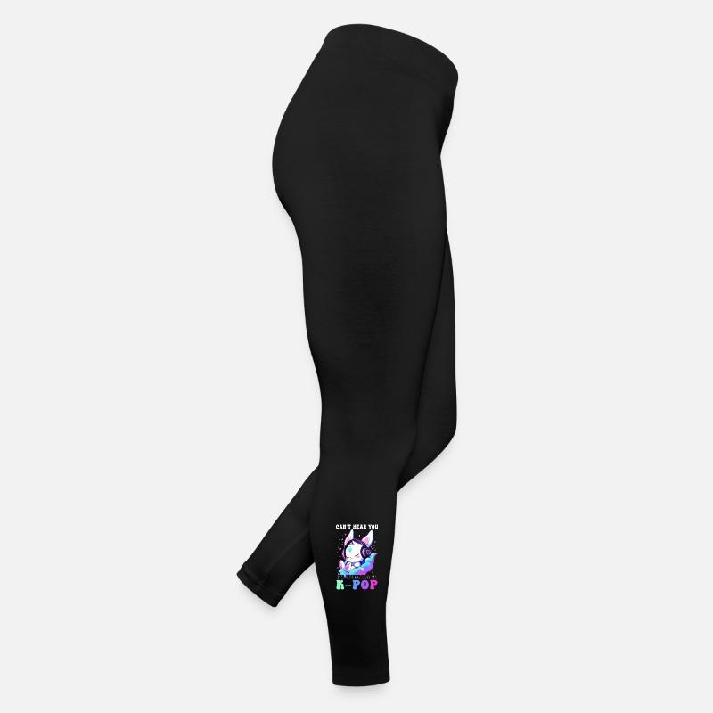 Lapin Avec Casque Chibi Kawaii K-Pop Lapin Legging en jersey Femme