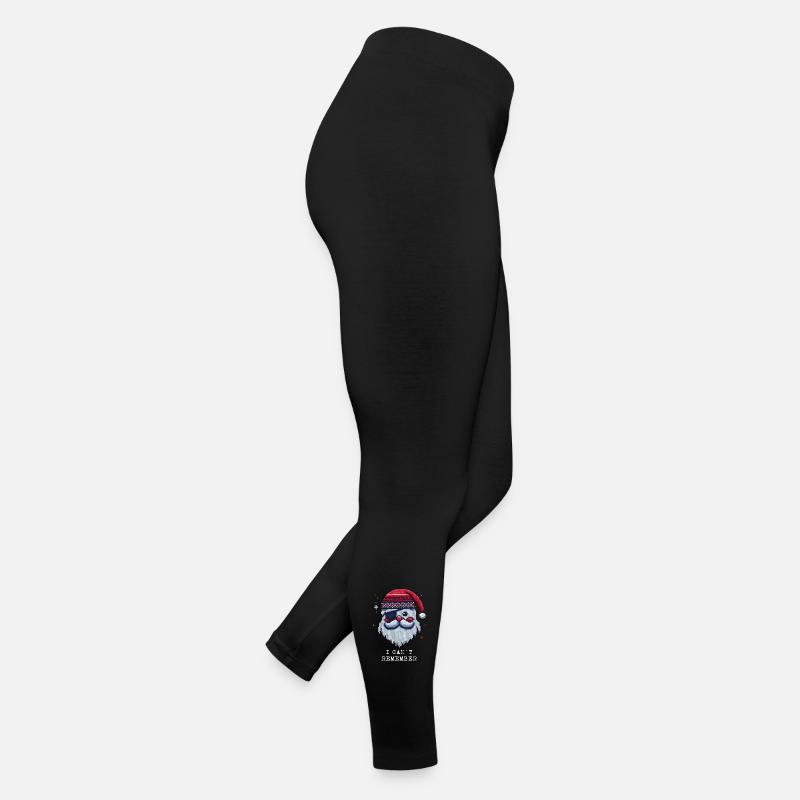 Weihnachtsmann mit Augenklappe Strickmuster Frauen Jersey Leggings