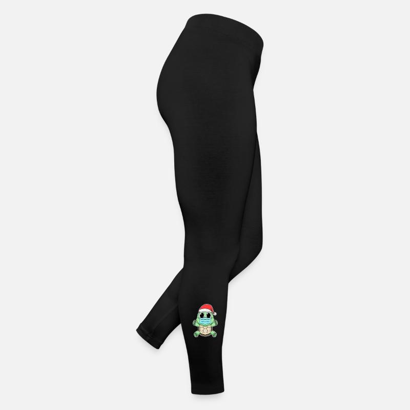 Schildkröte Weihnachten lustig Frauen Jersey Leggings
