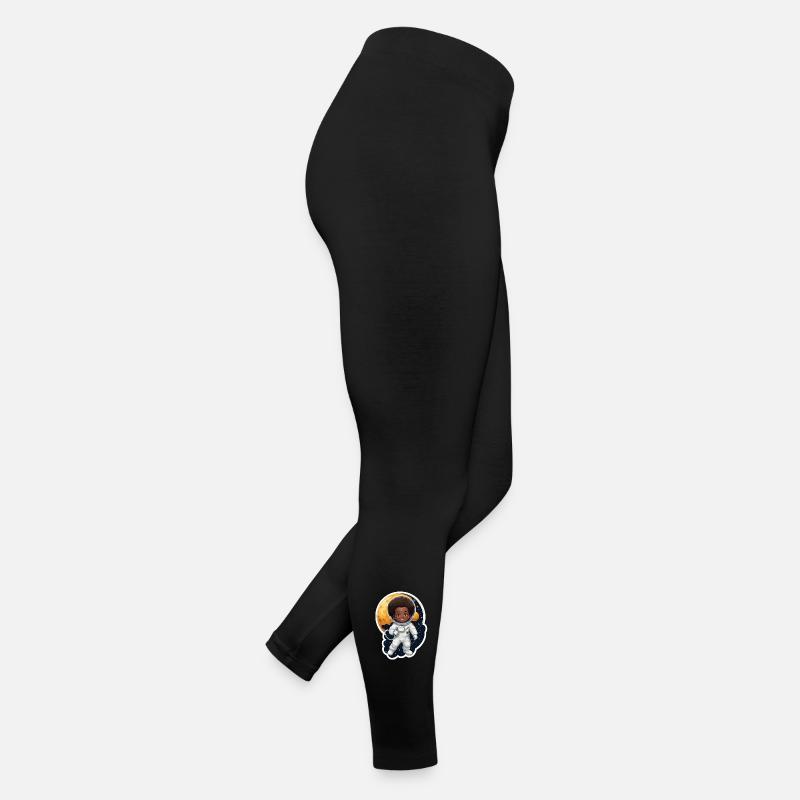 Enfants astronaute avec fond de lune Legging en jersey Femme