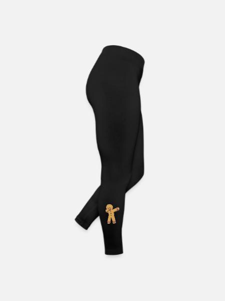 Danse hip-hop de Noël de l’Homme en pain d’épices - Legging en jersey Femme - noir - Droite