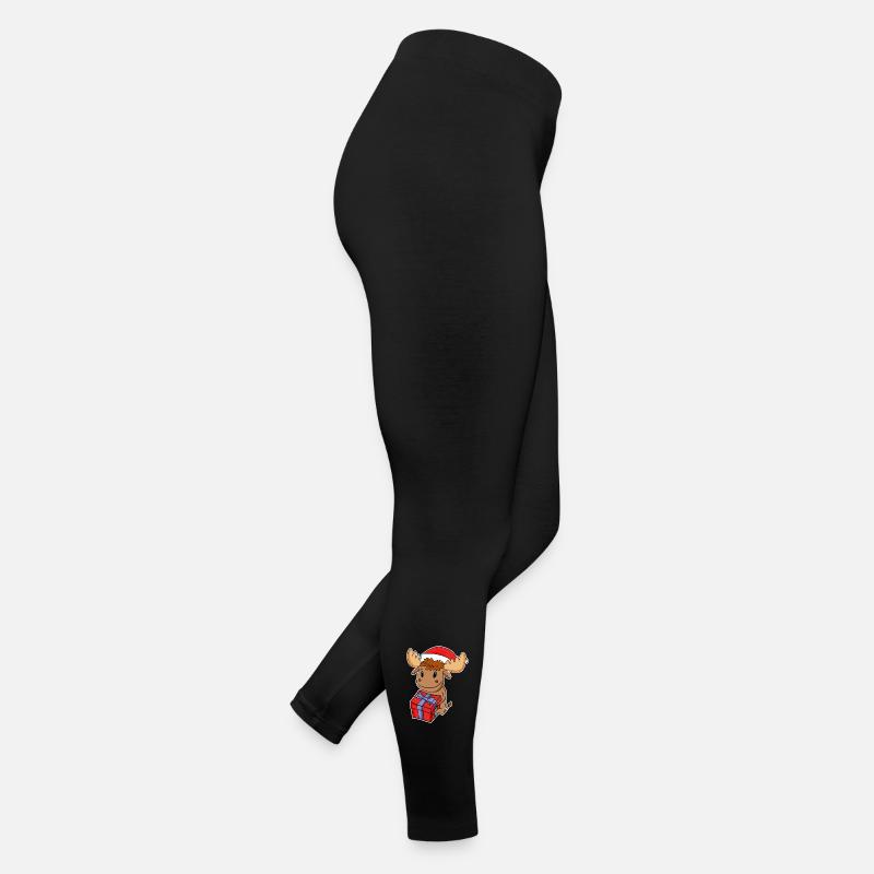 Elch mit Weihnachtsmütze Weihnachten - Hirsch Frauen Jersey Leggings