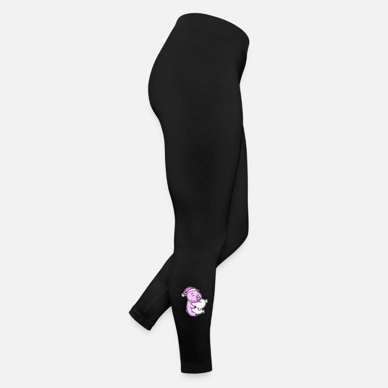 Schwein Müde Ausschlafen Schlafen Mädchen Frauen Jersey Leggings