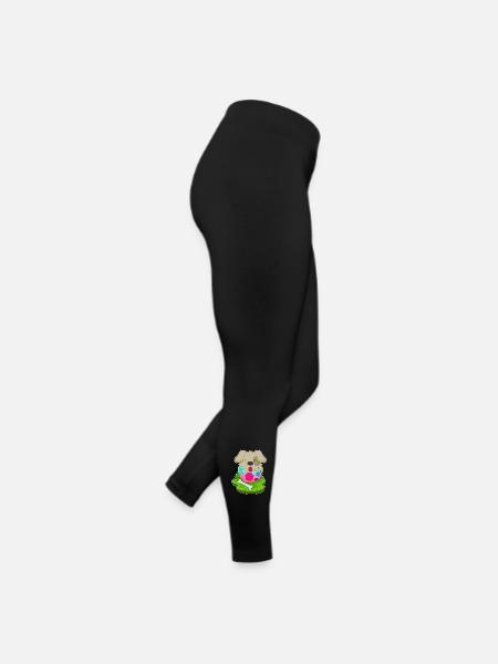 Dog Easter Easter Egg - Women’s Jersey Leggings - black - Right