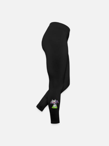Bat Halloween Skull - Women’s Jersey Leggings - black - Right