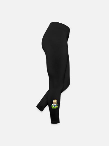 Lunettes de livre nerd girafes - Legging en jersey Femme - noir - Droite
