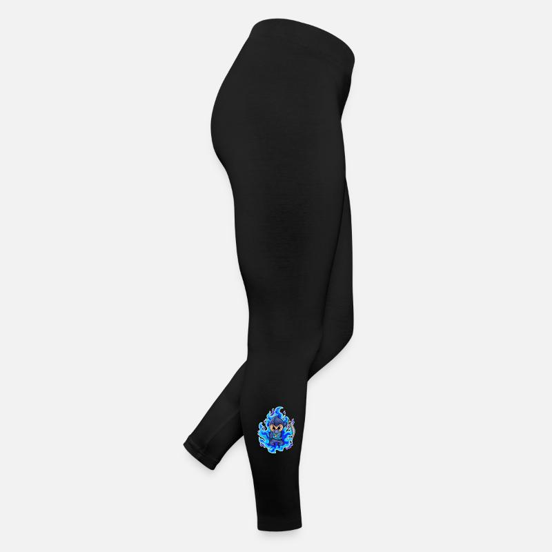 Ninja Motiv Feuer blau Frauen Jersey Leggings